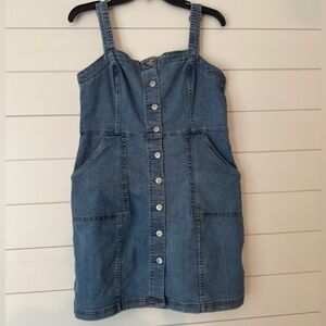 Denim Button-Down Dress